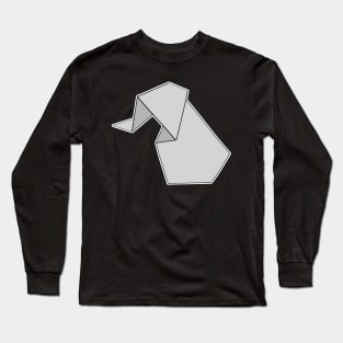 Elephant Origami Sticker Style Design Long Sleeve T-Shirt